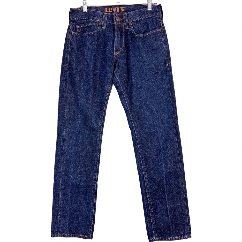 Levis 511 Jeans‎ Mens 32 Dark Wash Blue Skinny Fit 100% Cotton Denim 30x30